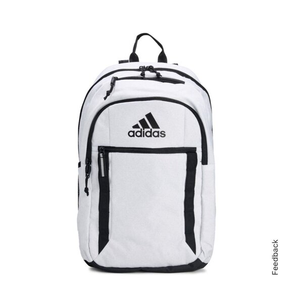 Adidas Excel 7 Till White/Black Multi-Pocket XL Book Bag - Picture 1 of 6
